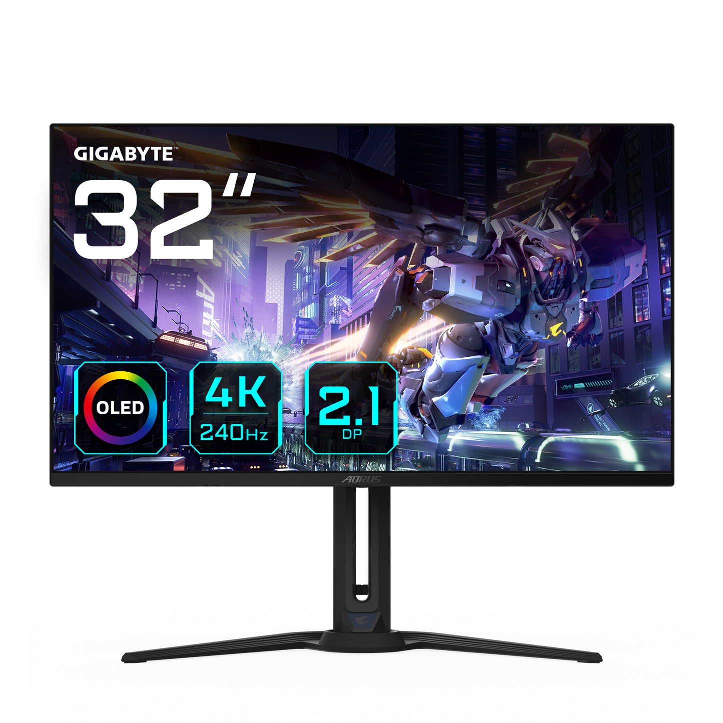 GIGABYTE FO32U2P platta pc-skärmar 80 cm (31.5") 3840 x 2160 pixlar 4K Ultra HD OLED Svart