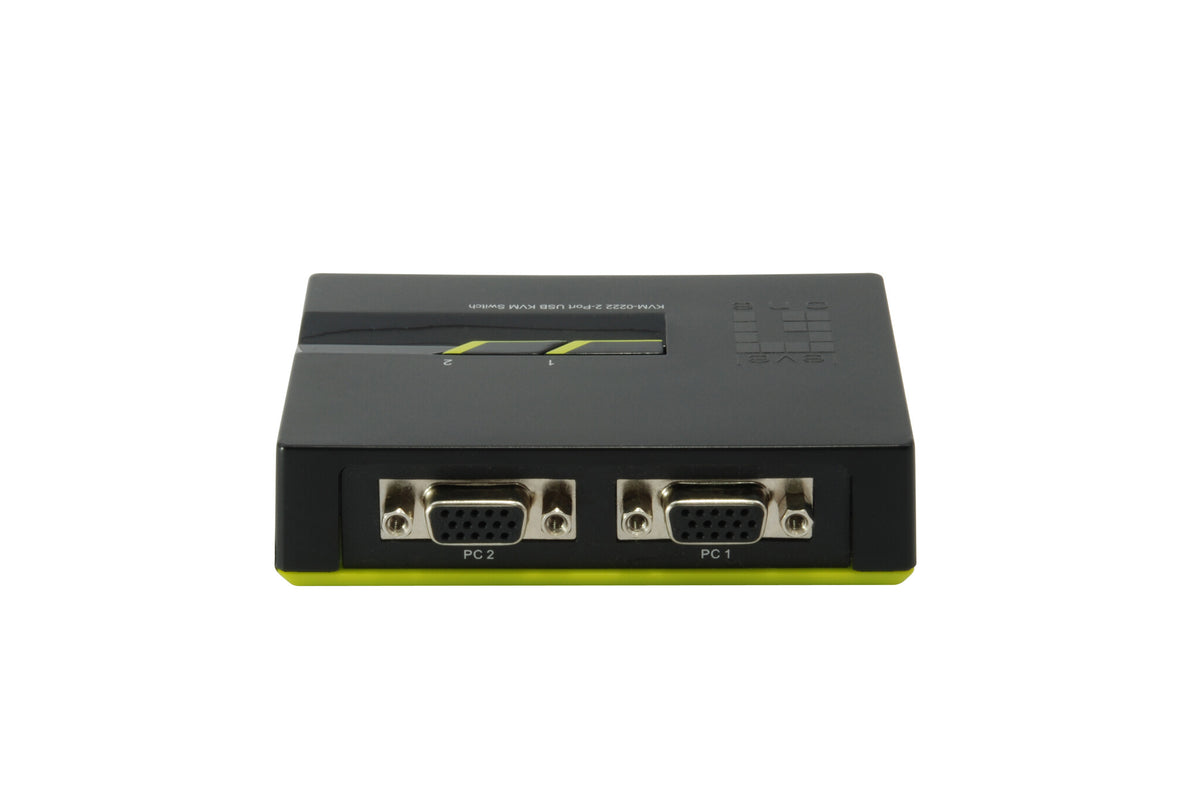 LevelOne KVM-0222 KVM-switchar Svart, Grön