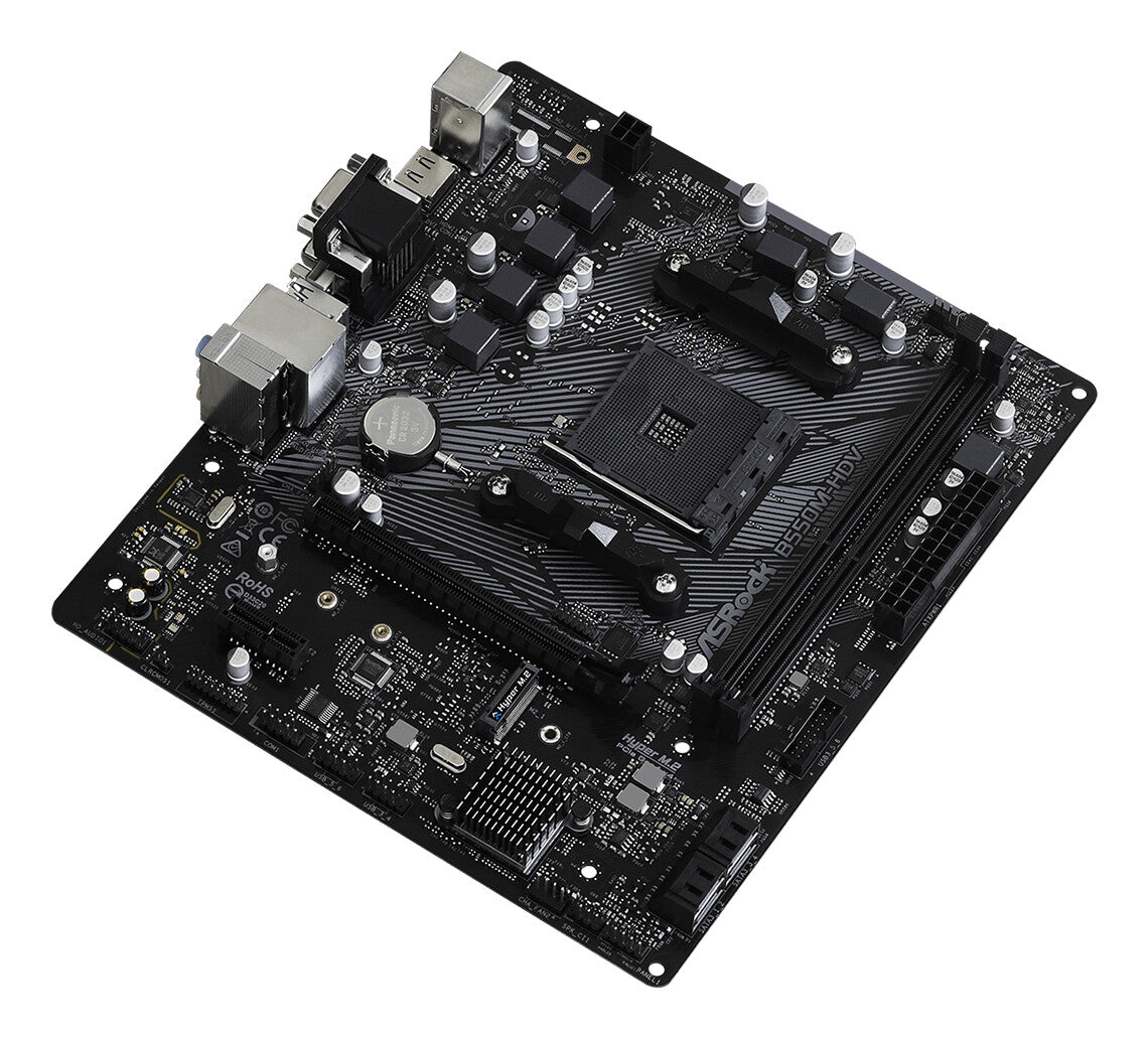 Asrock B550M-HDV AMD B550 Uttag AM4 micro ATX