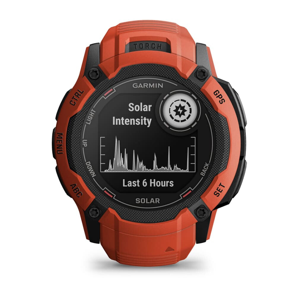Garmin Instinct 2X Solar 2,79 cm (1.1") MIP 50 mm Digital 176 x 176 pixlar Pekskärm Röd GPS