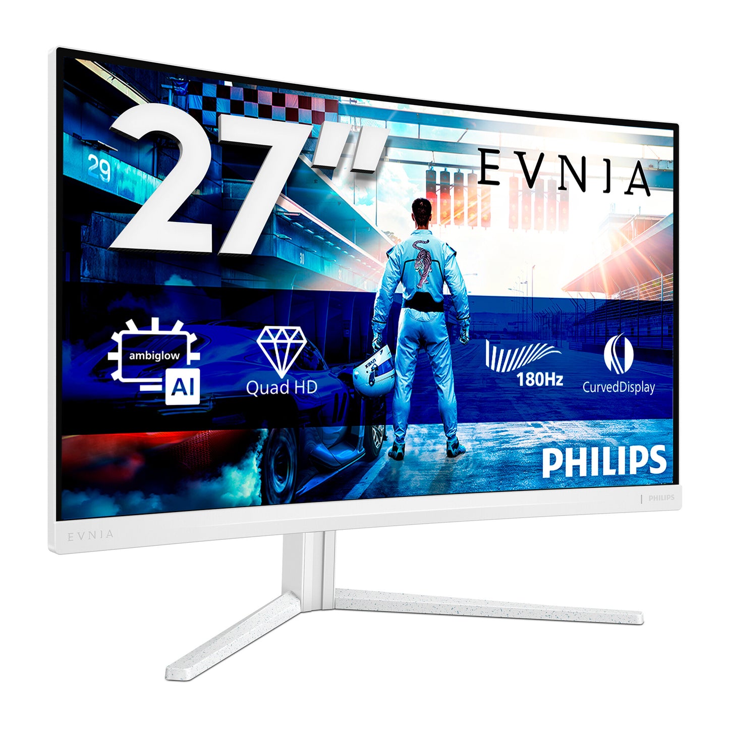 Philips Evnia 5000 27M2C5501/00 platta pc-skärmar 68,6 cm (27") 2560 x 1440 pixlar Quad HD LCD Vit