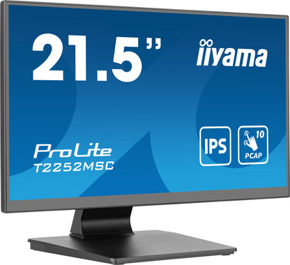 iiyama ProLite T2252MSC-B2 platta pc-skärmar 54,6 cm (21.5") 1920 x 1080 pixlar Full HD LCD Pekskärm Svart