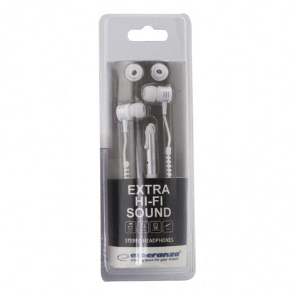 Esperanza EH161W hörlur och headset Kabel I öra Samtal/musik Vit