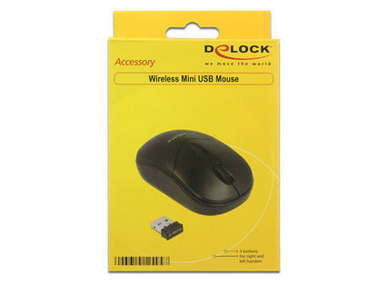 DeLOCK 12494 datormöss Resor Ambidextrous RF Trådlös Optisk 1000 DPI