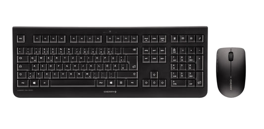 CHERRY DW 3000 tangentbord Mus inkluderad Universal RF Trådlös AZERTY Belgiskt Svart
