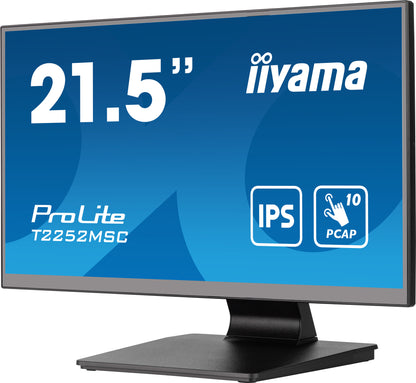 iiyama ProLite T2252MSC-B2 platta pc-skärmar 54,6 cm (21.5") 1920 x 1080 pixlar Full HD LCD Pekskärm Svart