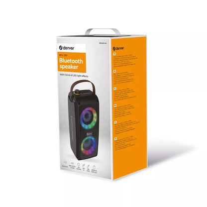 Denver BTV-230 Bärbar stereohögtalare Svart 10 W