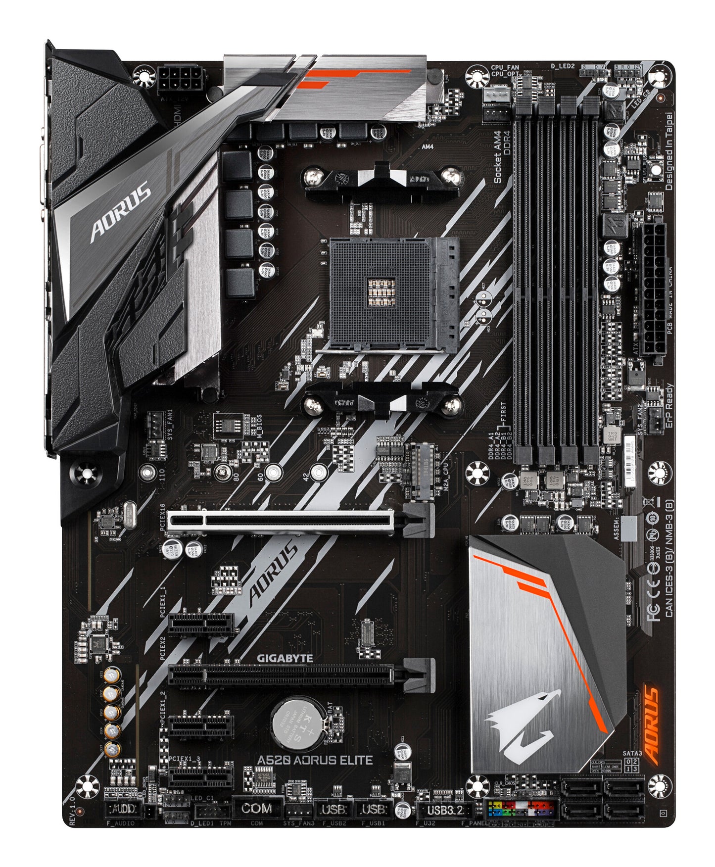 GIGABYTE A520 AORUS ELITE moderkort AMD A520 Uttag AM4 ATX