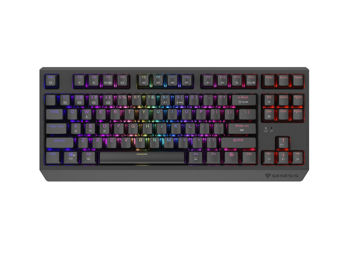 GENESIS Thor 230 TKL tangentbord Spela USB + RF Wireless + Bluetooth QWERTY Svart