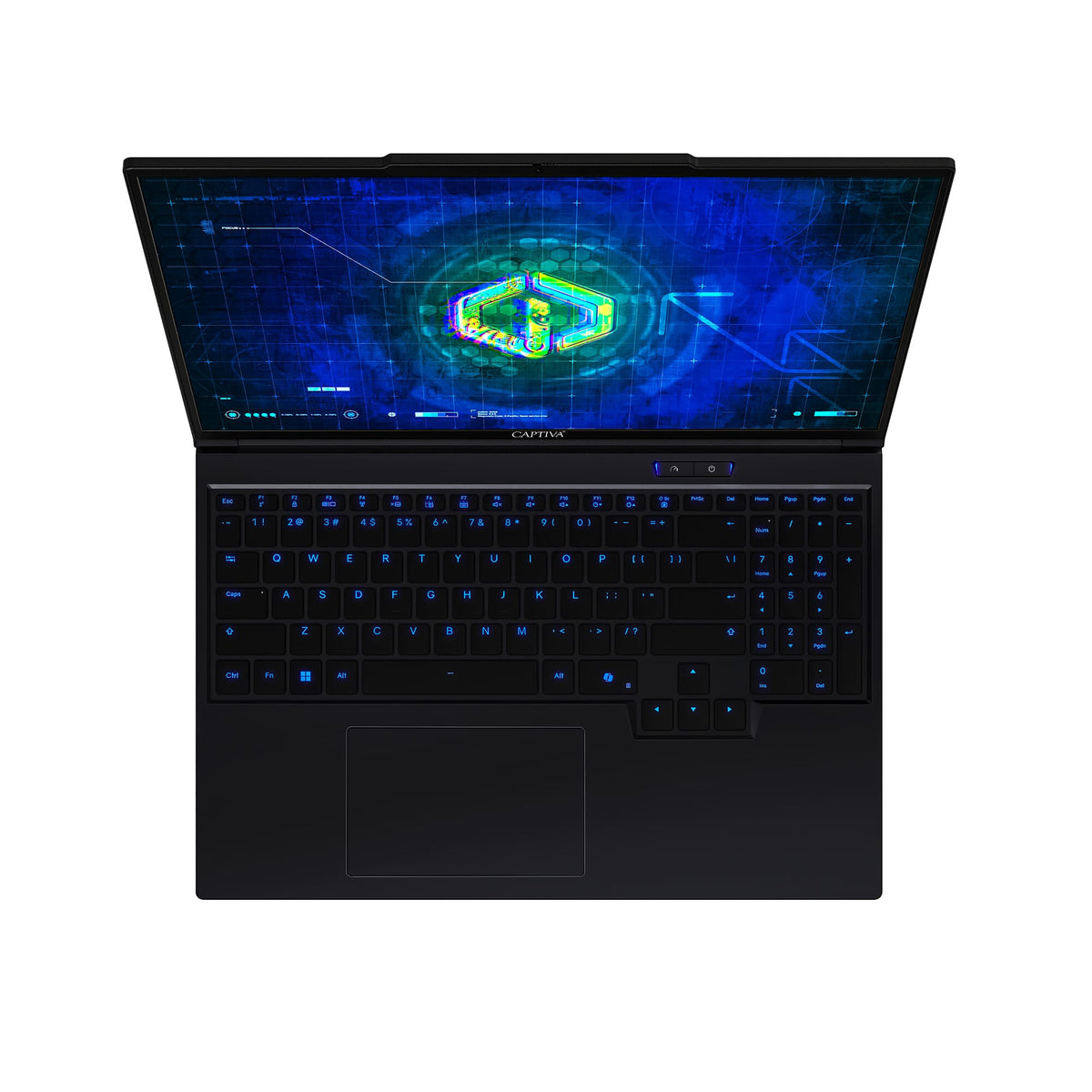 CAPTIVA 99480 bärbara datorer Intel® Core™ i9 i9-14900HX Bärbar dator 40,6 cm (16") WQXGA 16 GB DDR5-SDRAM SSD NVIDIA GeForce RTX 5070 Ti Wi-Fi 6 (802.11ax) Windows 11 Home tyska Svart