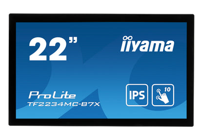 iiyama ProLite TF2234MC-B7X platta pc-skärmar 54,6 cm (21.5") 1920 x 1080 pixlar Full HD LED Pekskärm Flera användare Svart