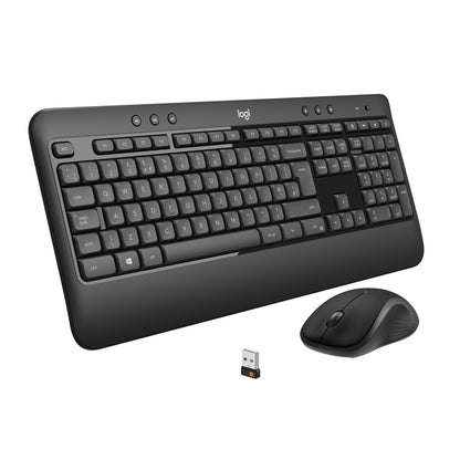 Logitech 920-008685 tangentbord Mus inkluderad Universal RF Trådlös QWERTY Amerikanskt internationellt Svart, Vit