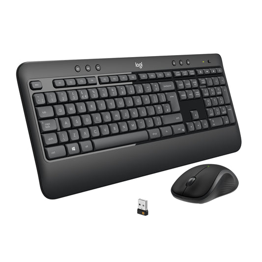 Logitech 920-008685 tangentbord Mus inkluderad Universal RF Trådlös QWERTY Amerikanskt internationellt Svart, Vit