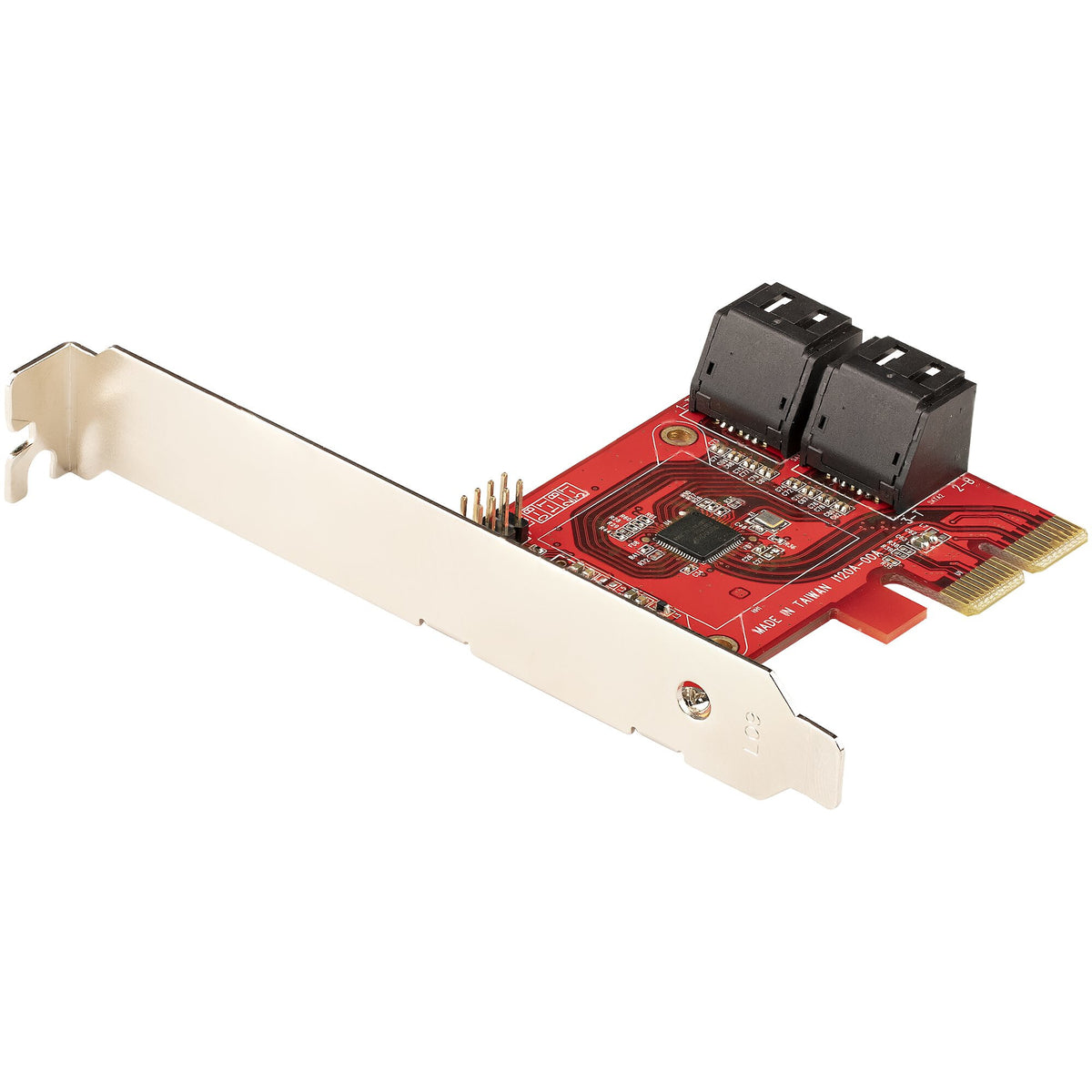 StarTech.com SATA PCIe-kort - PCIe SATA-expansionskort med 4 portar - 6 Gbps - Lågprofilfäste - Staplade SATA-kontakter - ASM1164 Non-Raid - PCI Express till SATA-omvandlare
