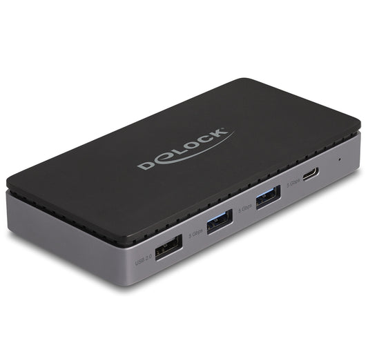 DeLOCK 88271 dockningsstationer för bärbara datorer Kabel USB 3.2 Gen 1 (3.1 Gen 1) Type-C Svart, Grå