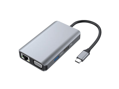 Conceptronic DONN21G dockningsstationer för bärbara datorer Kabel USB 3.2 Gen 1 (3.1 Gen 1) Type-C Grå