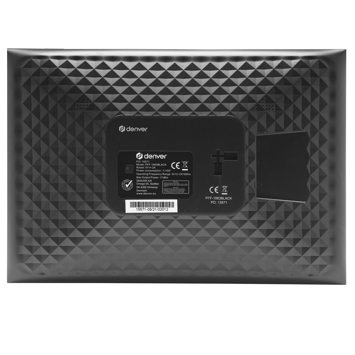 Denver PFF-1063BLACK digitala fotoramar Svart 25,6 cm (10.1") Pekskärm Wi-Fi