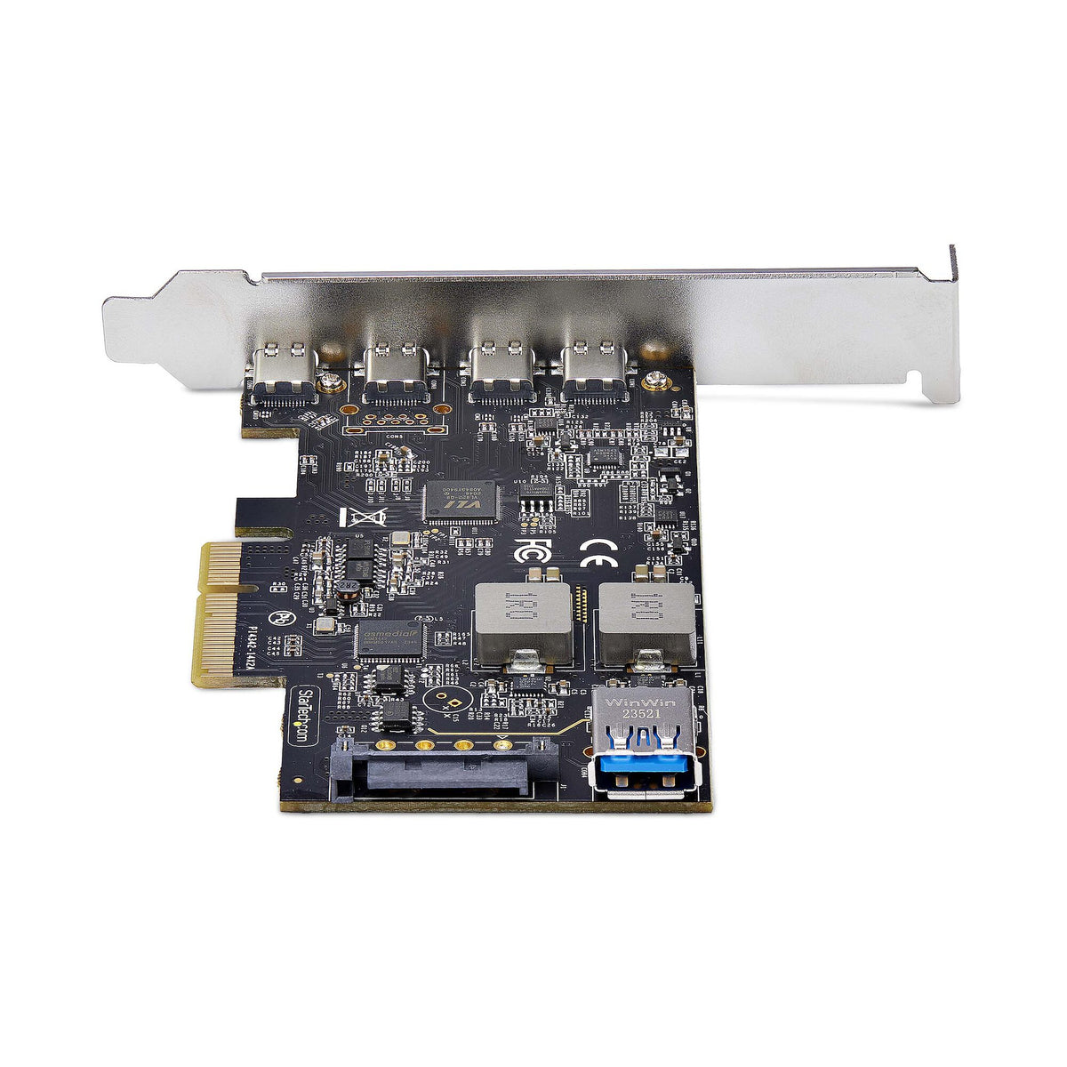 StarTech.com USB PCIe-kort med 5 portar, USB 3,2 10 Gbps, PCI Express-kort med 4x USB-C-portar, 1x USB-A intern port, USB PCIe-kontrollerkort, Windows/macOS/Linux