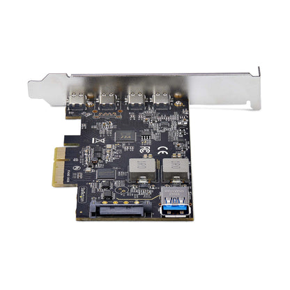 StarTech.com USB PCIe-kort med 5 portar, USB 3,2 10 Gbps, PCI Express-kort med 4x USB-C-portar, 1x USB-A intern port, USB PCIe-kontrollerkort, Windows/macOS/Linux