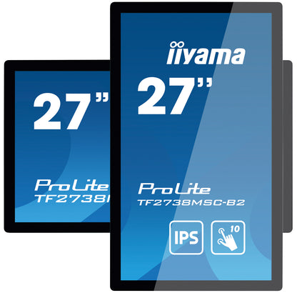 iiyama ProLite TF2738MSC-B2 platta pc-skärmar 68,6 cm (27") 1920 x 1080 pixlar Full HD LED Pekskärm Flera användare Svart