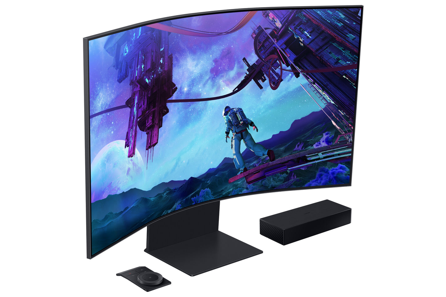Samsung G97NC platta pc-skärmar 139,7 cm (55") 3840 x 2160 pixlar 4K Ultra HD LED Svart