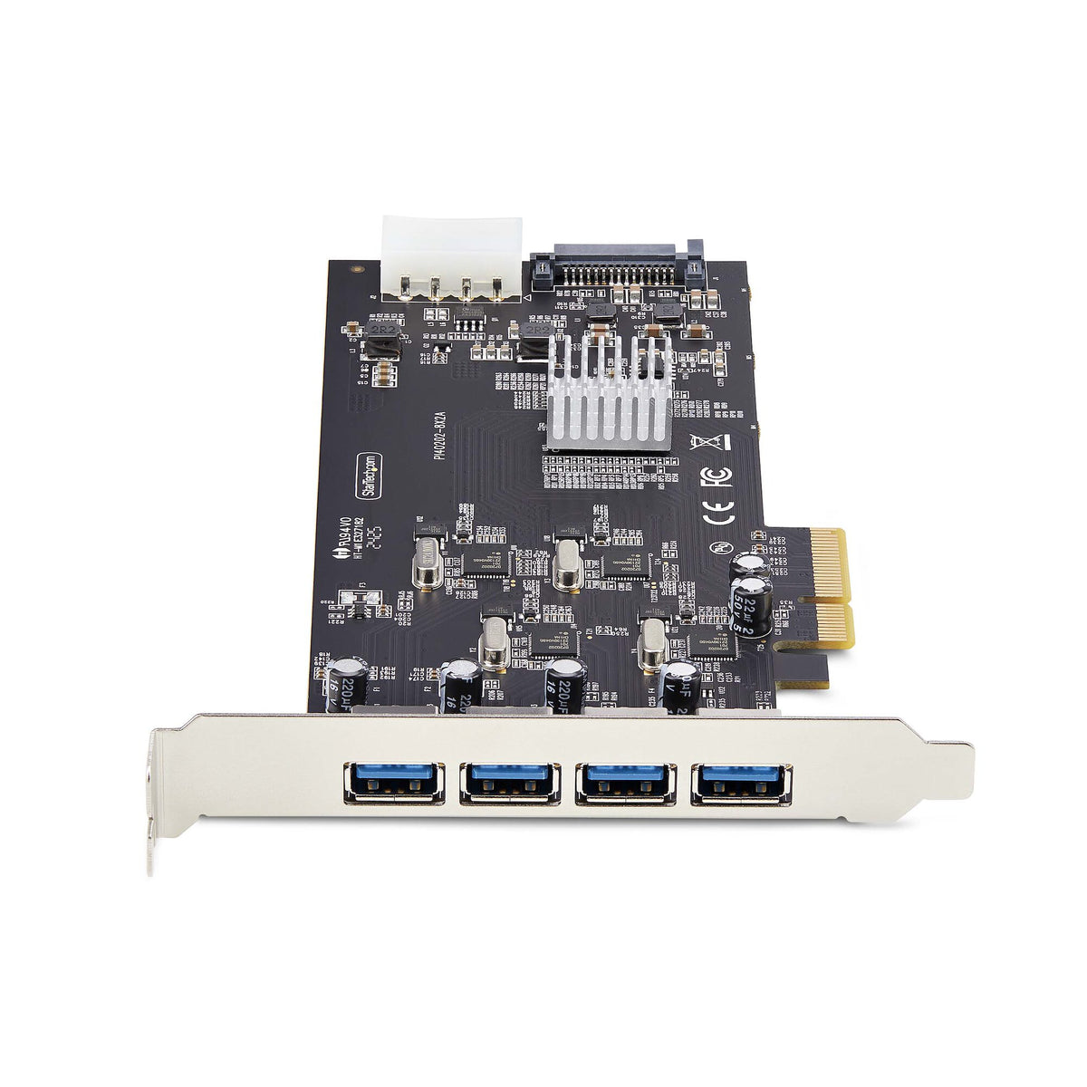 StarTech.com USB PCIe-kort med 4 portar, USB 3.2 5 Gbps, PCI Express-expansionskort med 4x oberoende USB-kontroller, 4x USB-A-portar, Windows/macOS/Linux