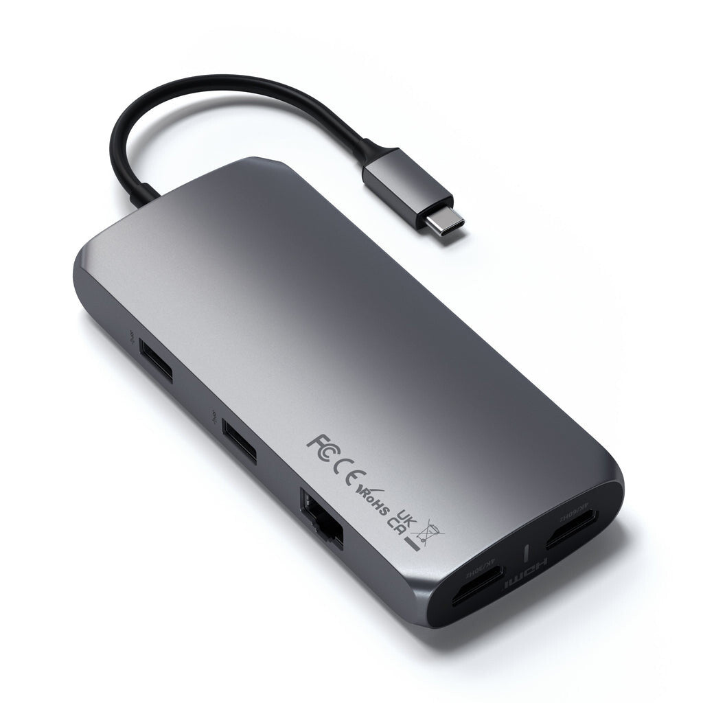 Satechi ST-UCMXAM dockningsstationer för bärbara datorer USB 3.2 Gen 1 (3.1 Gen 1) Type-C Grå