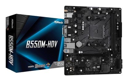Asrock B550M-HDV AMD B550 Uttag AM4 micro ATX