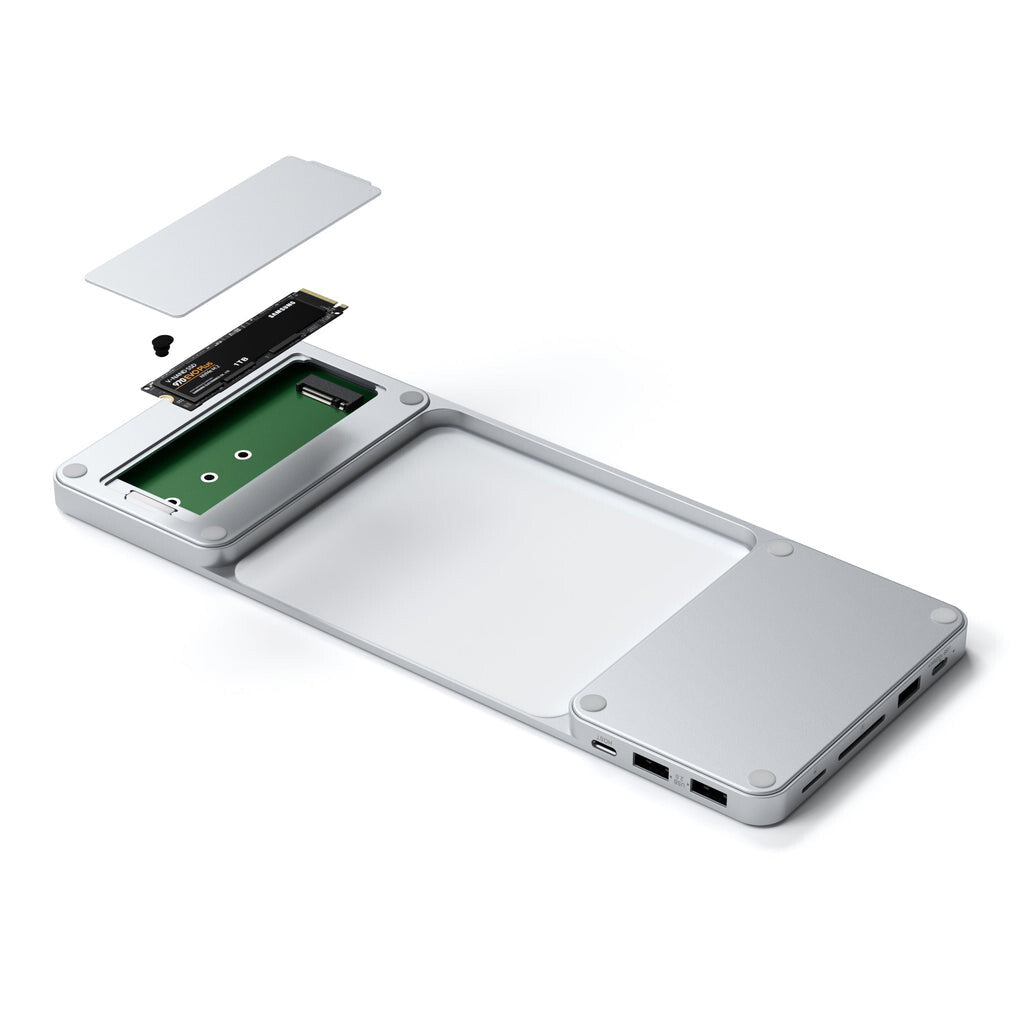 Satechi ST-UCISDS dockningsstationer för bärbara datorer Kabel USB 3.2 Gen 2 (3.1 Gen 2) Type-C Silver