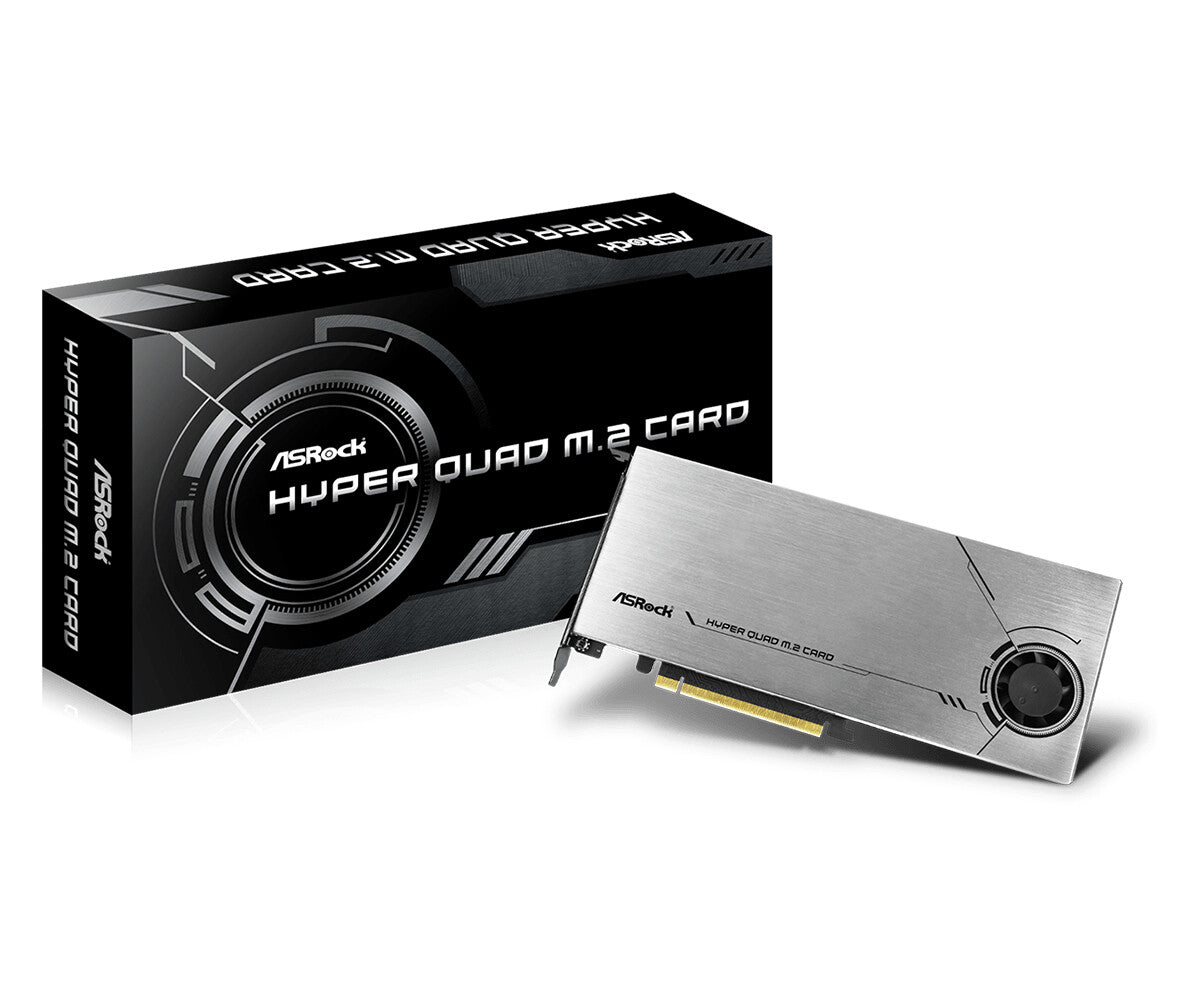 Asrock Hyper Quad M.2 nätverkskort/adapters Intern