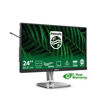 Philips 5000 series 24B2G5301/00 platta pc-skärmar 60,5 cm (23.8") 1920 x 1080 pixlar Full HD LCD Svart