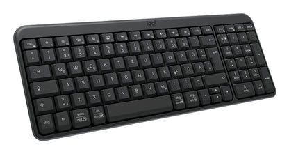 Logitech K250 Compact Bluetooth tangentbord Universal Trådlös RF + Bluetooth QWERTZ tyska grafit