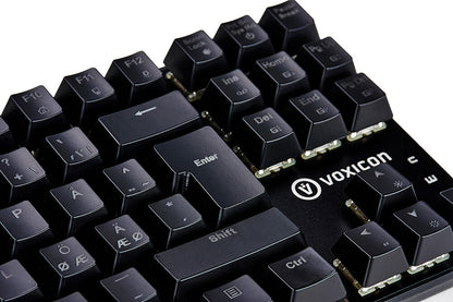 Voxicon Gr8-10 tangentbord Spela USB QWERTY Nordic Svart