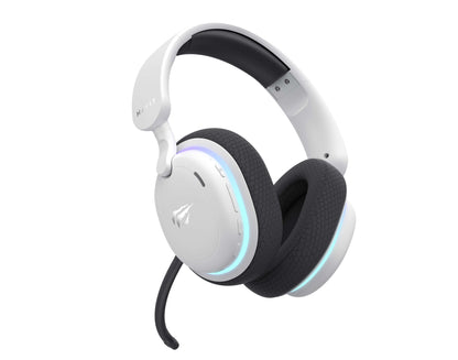 Havit Fuxi-H7 Hörlurar Kabel & Trådlös Huvudband Spela USB Type-C Bluetooth Svart, Vit
