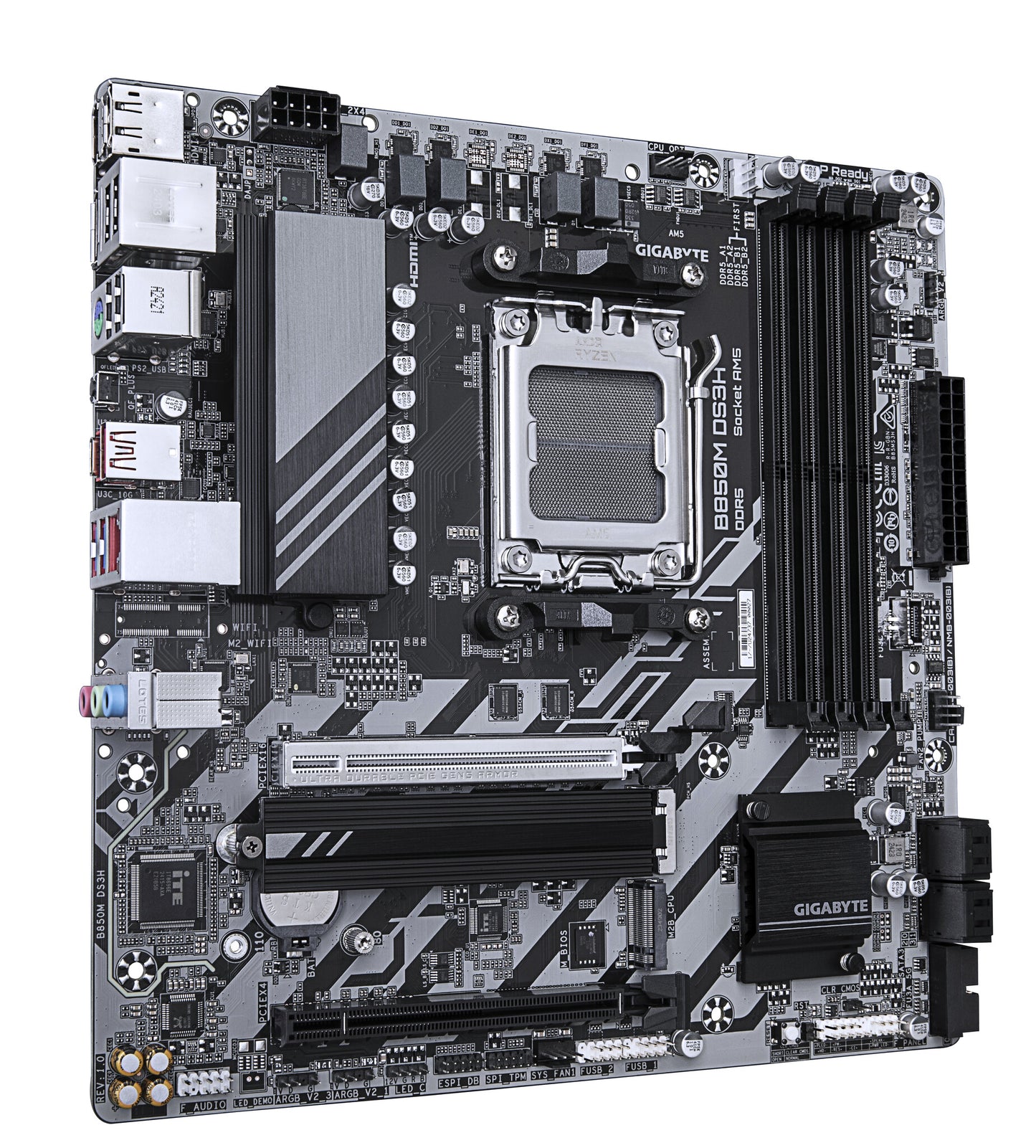 GIGABYTE B850M DS3H moderkort AMD B850 AM5-sockel micro ATX
