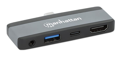 Manhattan 190404 dockningsstationer för bärbara datorer Kabel USB 3.2 Gen 2 (3.1 Gen 2) Type-C Grå