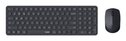 Rapoo 9310M tangentbord Mus inkluderad Kontor Trådlös RF + Bluetooth Svart