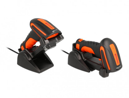 DeLOCK 90556 streckkodsläsare Handhållen steckkodsläsare 1D/2D CMOS Svart, Orange