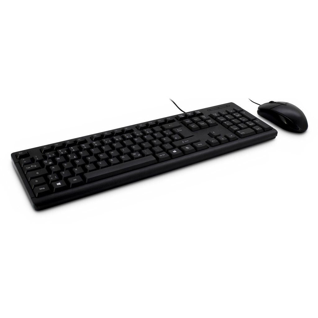 Inter-Tech KB-118 EN tangentbord Mus inkluderad Kontor USB QWERTY Engelsk Svart