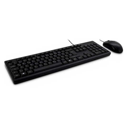 Inter-Tech KB-118 EN tangentbord Mus inkluderad Kontor USB QWERTY Engelsk Svart