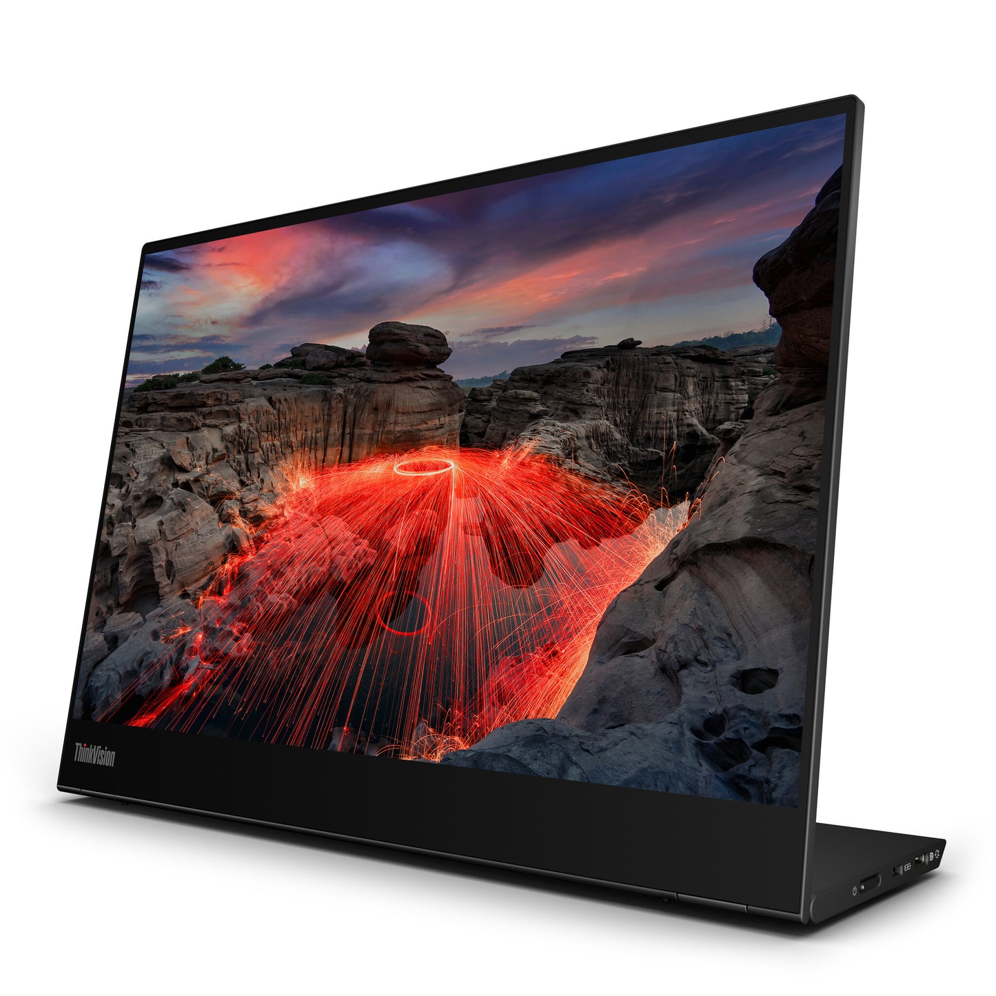 Lenovo ThinkVision M14t Gen 2 LED display 35,6 cm (14") 2240 x 1400 pixlar 2.2K Pekskärm Svart