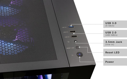 CAPTIVA PC Highend Gaming R90-031 (Ryzen 7 5700X/RTX5070 12GB GDDR7/SSD 1TB/32GB/WLAN/Windows 11 Home 64-bit) AMD Ryzen™ 7 DDR4-SDRAM NVIDIA GeForce RTX 5070 Svart