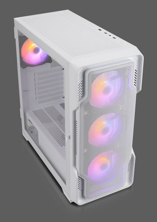 Nanoxia DS-9ARGB-W datorväskor Midi Tower Vit
