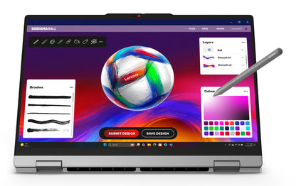 Lenovo IdeaPad 5 2-in-1 15AGP11 Copilot+ PC AMD Ryzen AI 5 430 Hybrid (2-i-1) 38,9 cm (15.3") Pekskärm WUXGA 16 GB DDR5-SDRAM 512 GB SSD Wi-Fi 7 (802.11be) Windows 11 Home tyska Grå