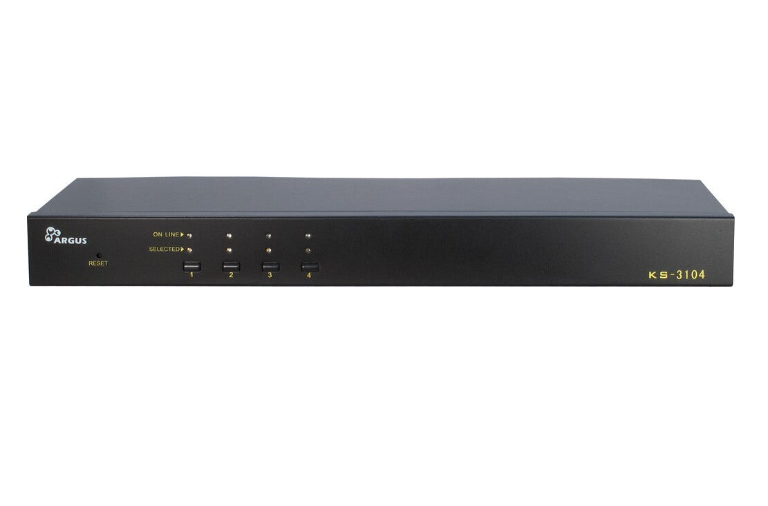 Inter-Tech KVM KS-3104 KVM-switchar Rackmontering Svart
