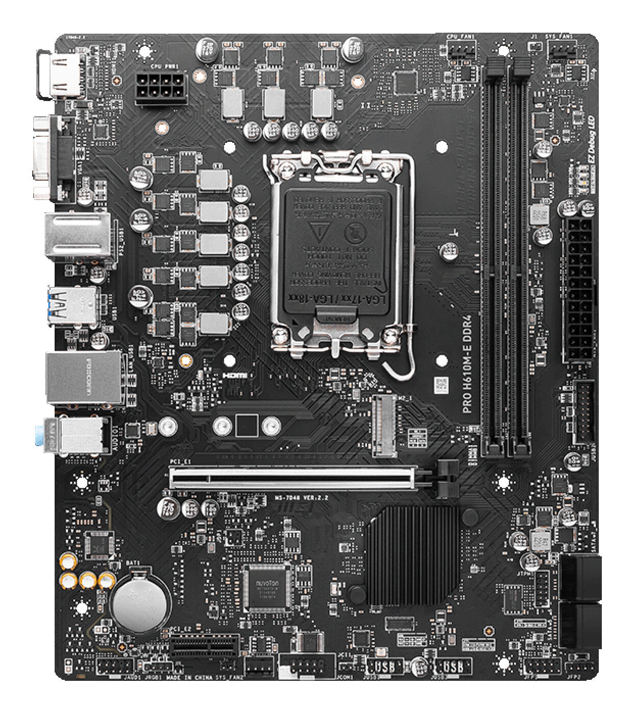 MSI PRO H610M-E DDR4 moderkort Intel H610 LGA 1700 micro ATX