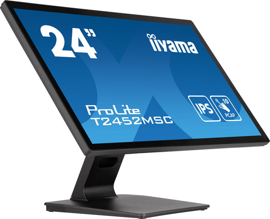 iiyama ProLite T2452MSC-B1 platta pc-skärmar 60,5 cm (23.8") 1920 x 1080 pixlar Full HD LCD Pekskärm Flera användare Svart