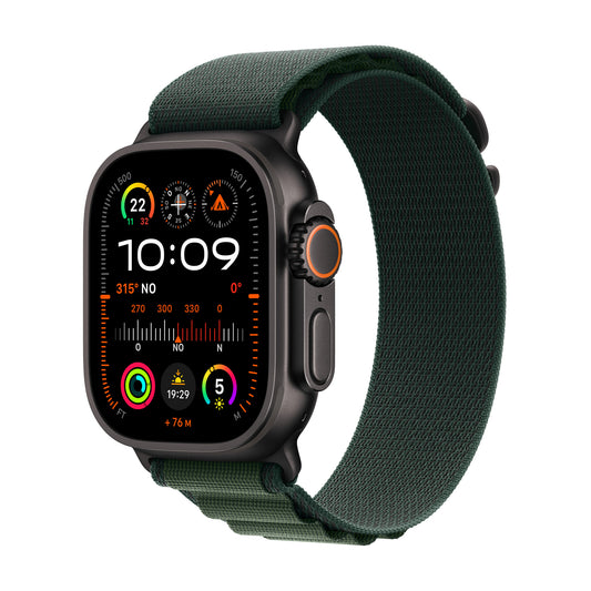 Apple Watch Ultra 2 OLED 49 mm Digital 410 x 502 pixlar Pekskärm 4G Svart Wi-Fi GPS
