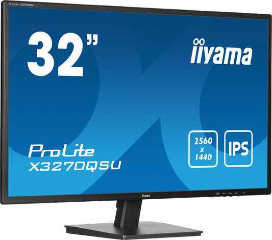iiyama ProLite X3270QSU-B1 platta pc-skärmar 80 cm (31.5") 2560 x 1440 pixlar Wide Quad HD LED Svart