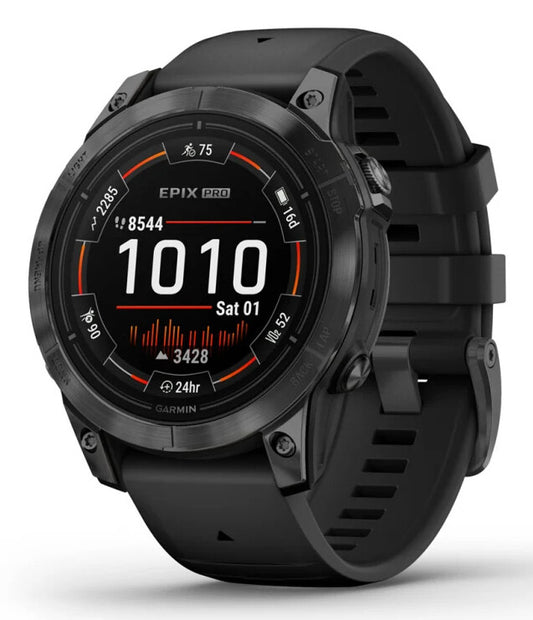 Garmin epix Pro (Gen 2) 3,3 cm (1.3") AMOLED 47 mm Digital 416 x 416 pixlar Pekskärm Grå Wi-Fi GPS